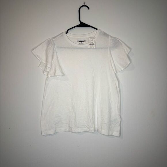 J crew Girls Girls' ruffle-shoulder tee size XL m12 - Picture 2 of 5